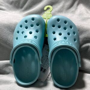 CROCS Kids Aqua Blue Clogs